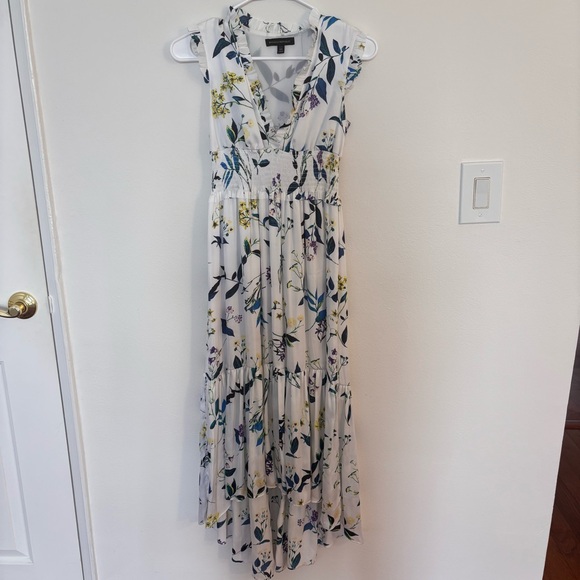 Banana Republic Floral Satin Maxi Dress Size 00P - Picture 2 of 7